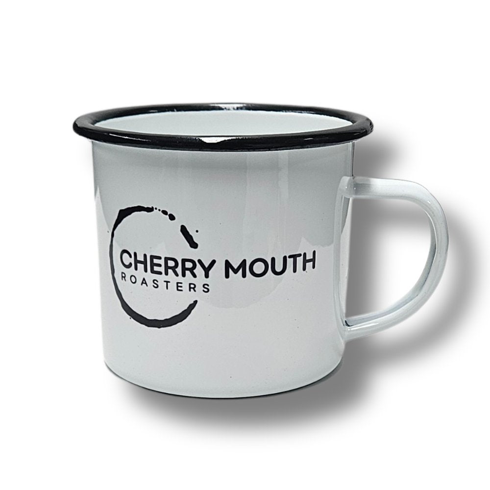 Cherry Mouth Roaster Enamel Cup