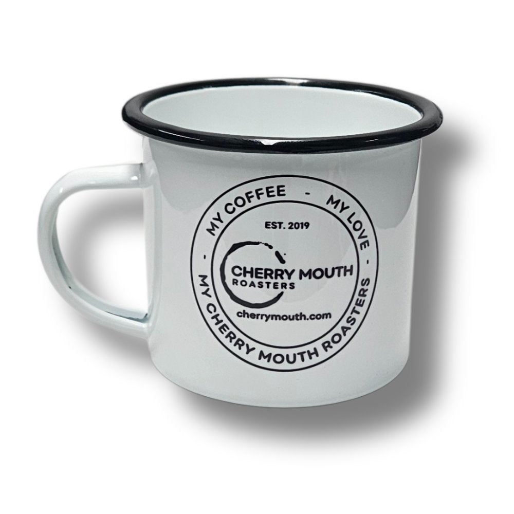 Cherry Mouth Roaster Enamel Cup
