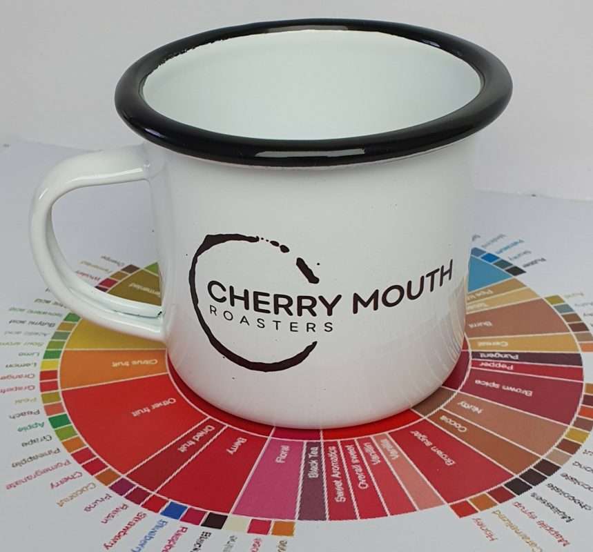 Cherry Mouth Roaster Enamel Cup