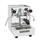 Espresso machine with 'ExpoBar' branding on a white background
