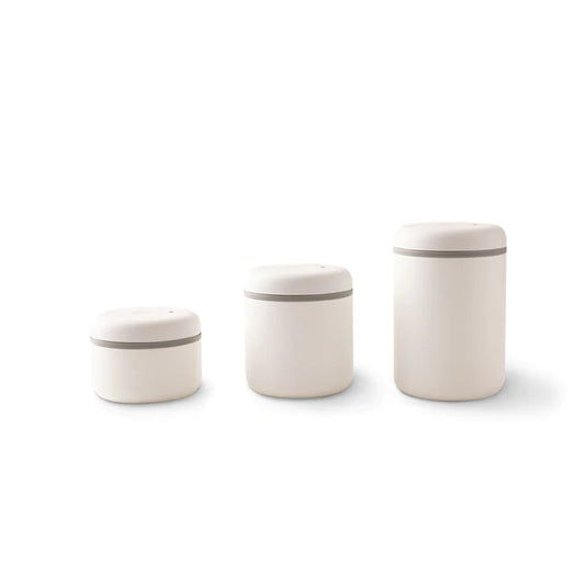 white fellow atmos vacuum canisters