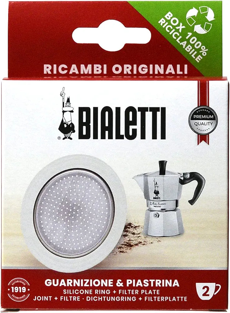 Bialetti FILTER+SILICON GASKET 2 Cup ALUMINIUM