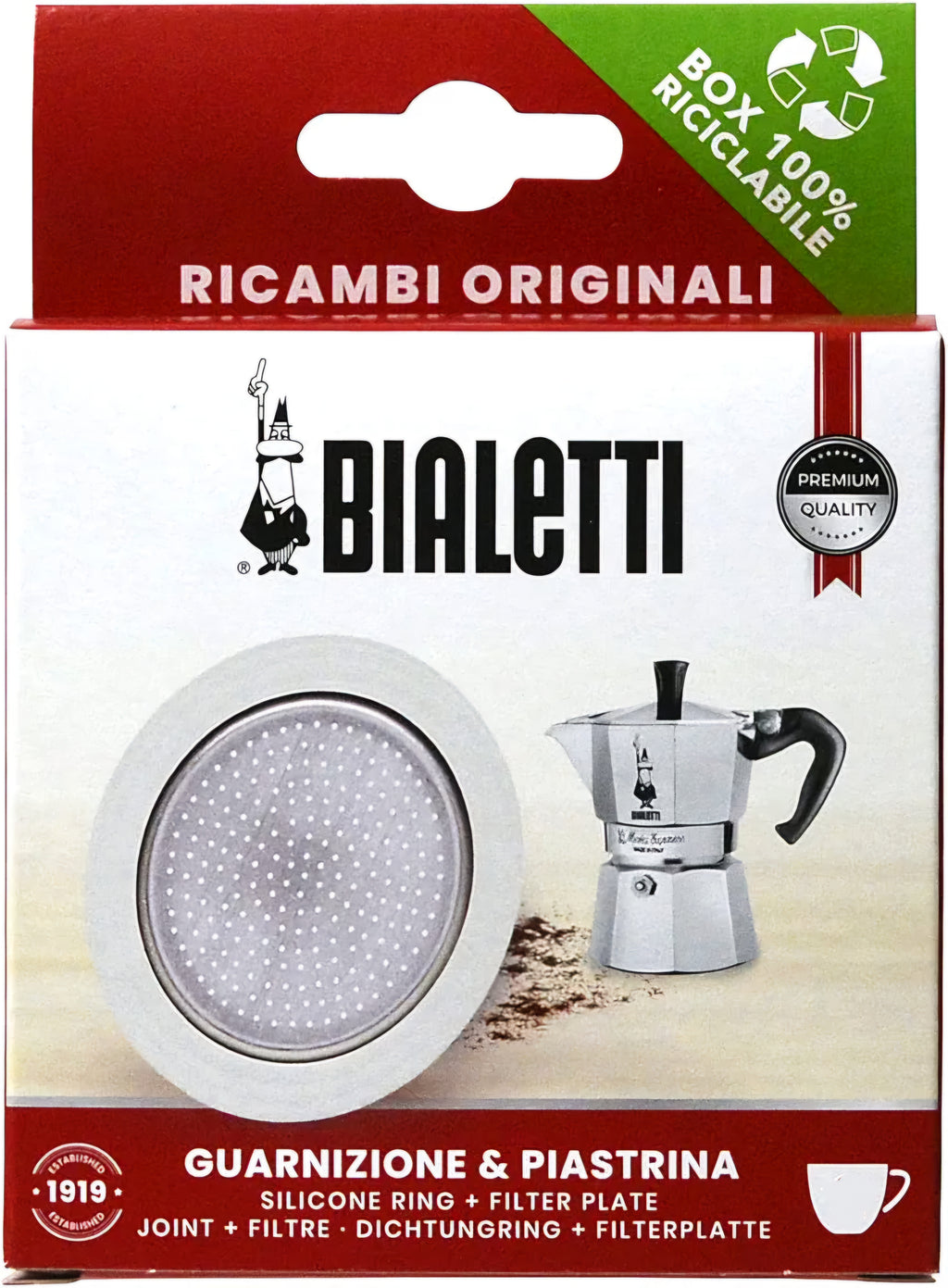 Bialetti FILTER+SILICON GASKET 12 Cup ALUM
